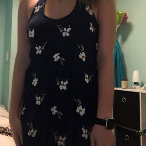 Blue dress with flowers